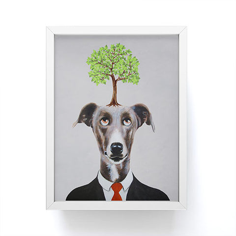 Coco de Paris A greyhound with a tree Framed Mini Art Print