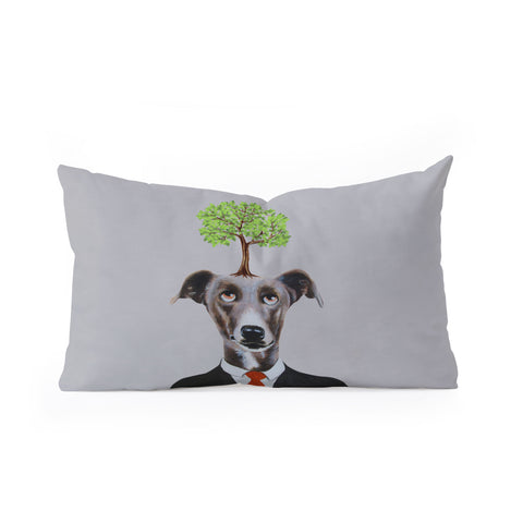 Coco de Paris A greyhound with a tree Oblong Throw Pillow