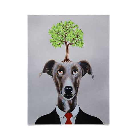 Coco de Paris A greyhound with a tree Poster