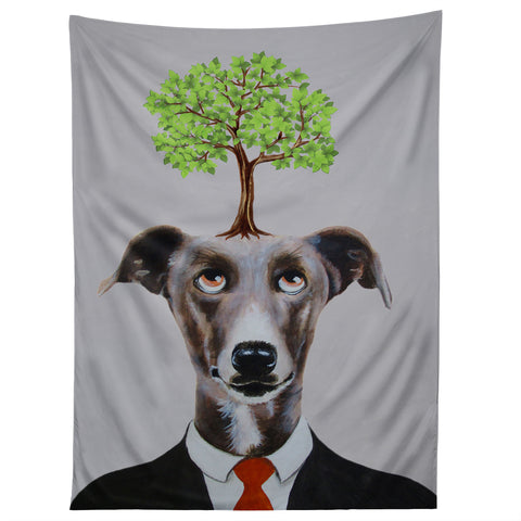 Coco de Paris A greyhound with a tree Tapestry