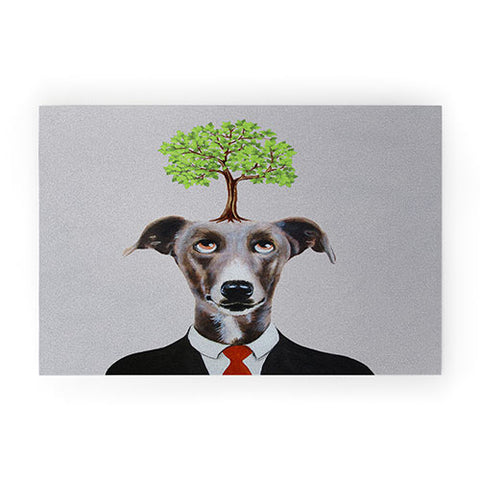 Coco de Paris A greyhound with a tree Welcome Mat