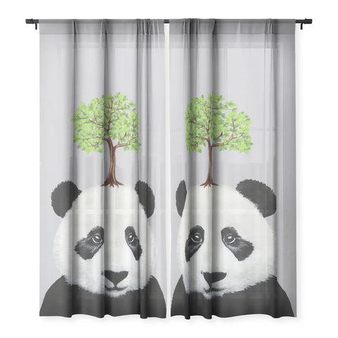 Coco de Paris A Panda with a tree Sheer Non Repeat
