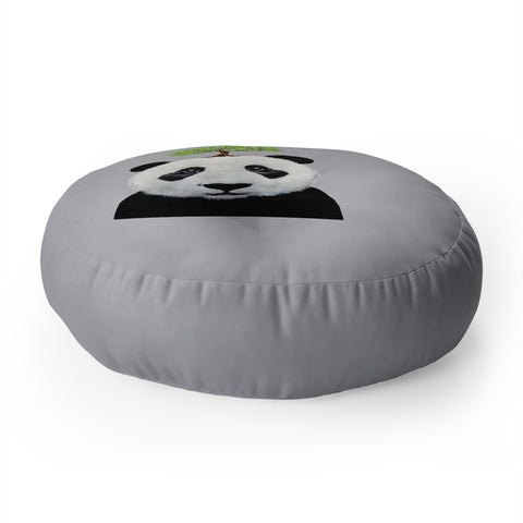 Coco de Paris A Panda with a tree Floor Pillow Round
