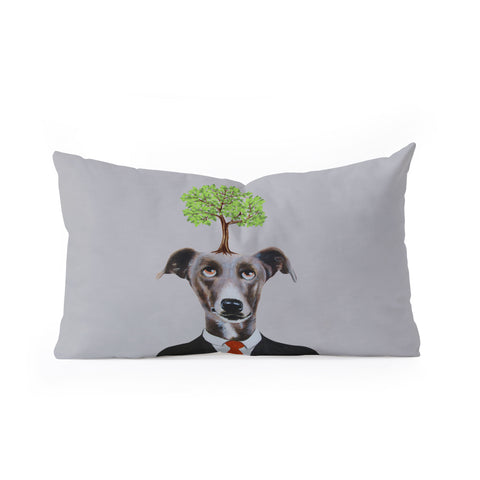 Coco de Paris A Panda with a tree Oblong Throw Pillow