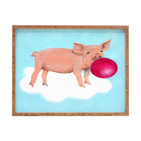 Coco de Paris A piggy with bubblegum Rectangular Tray