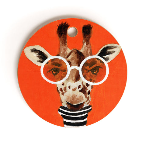 Coco de Paris A stripy Giraffe Cutting Board Round