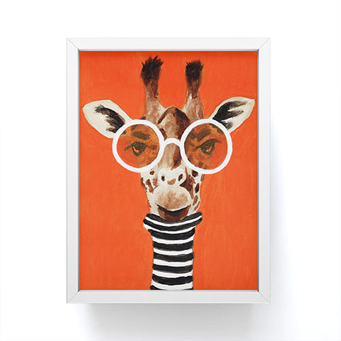 Coco de Paris A stripy Giraffe Framed Mini Art Print