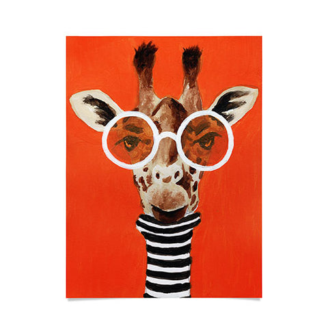 Coco de Paris A stripy Giraffe Poster