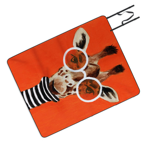 Coco de Paris A stripy Giraffe Picnic Blanket