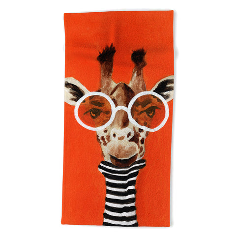 Coco de Paris A stripy Giraffe Beach Towel