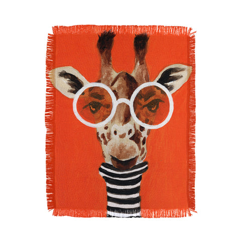 Coco de Paris A stripy Giraffe Throw Blanket
