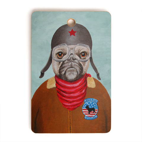 Coco de Paris Aviator Bulldog Cutting Board Rectangle