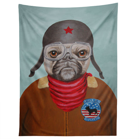 Coco de Paris Aviator Bulldog Tapestry