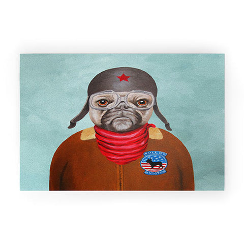 Coco de Paris Aviator Bulldog Welcome Mat