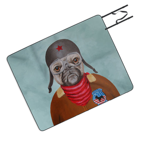 Coco de Paris Aviator Bulldog Picnic Blanket