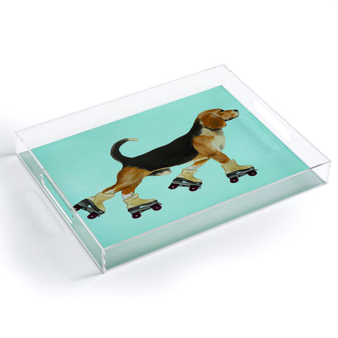 Coco de Paris Beagle Rollerskater Acrylic Tray