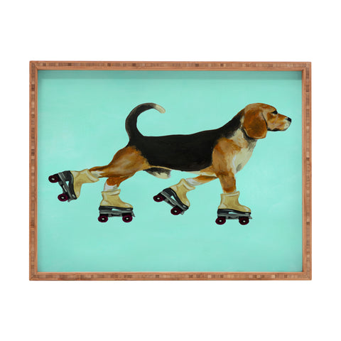 Coco de Paris Beagle Rollerskater Rectangular Tray