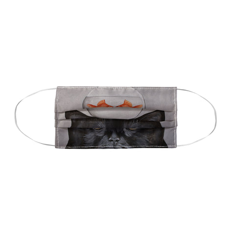 Coco de Paris Black cat with fishbowl Face Mask