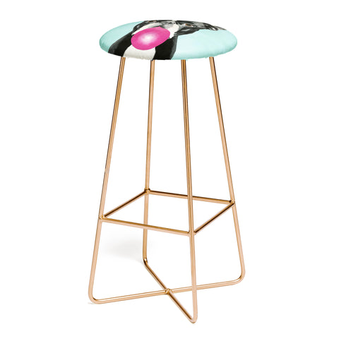 Coco de Paris Boston Terrier blowing bubblegum Bar Stool