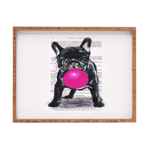 Coco de Paris Bulldog With Bubblegum 01 Rectangular Tray