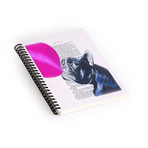 Coco de Paris Bulldog With Bubblegum 02 Spiral Notebook