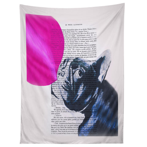 Coco de Paris Bulldog With Bubblegum 02 Tapestry