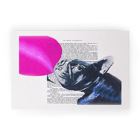 Coco de Paris Bulldog With Bubblegum 02 Welcome Mat