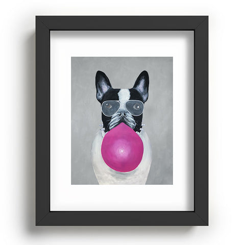 Coco de Paris Bulldog with bubblegum Recessed Framing Rectangle