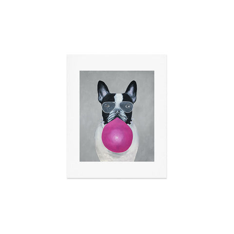 Coco de Paris Bulldog with bubblegum Art Print