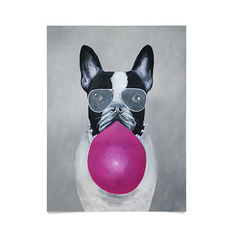 Coco de Paris Bulldog with bubblegum Poster