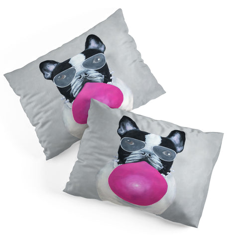 Coco de Paris Bulldog with bubblegum Pillow Shams