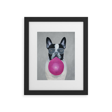 Coco de Paris Bulldog with bubblegum Framed Art Print