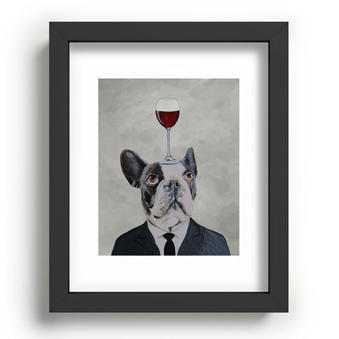 Coco de Paris Bulldog with wineglass Recessed Framing Rectangle