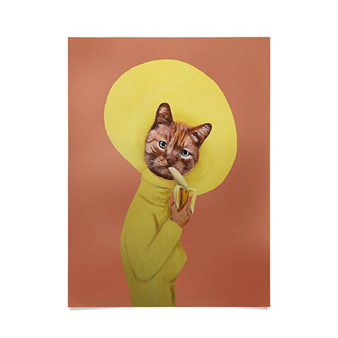 Coco de Paris Cat eating banana Poster