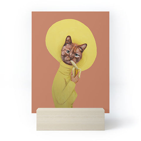Coco de Paris Cat eating banana Mini Art Print