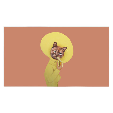 Coco de Paris Cat eating banana Tablecloth