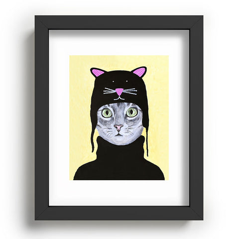 Coco de Paris Cat with cat cap Recessed Framing Rectangle