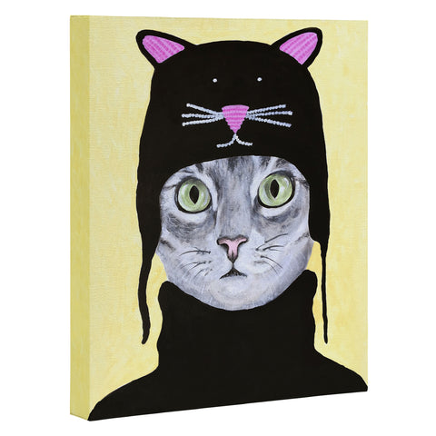 Coco de Paris Cat with cat cap Art Canvas