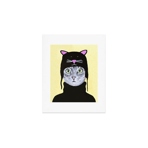 Coco de Paris Cat with cat cap Art Print