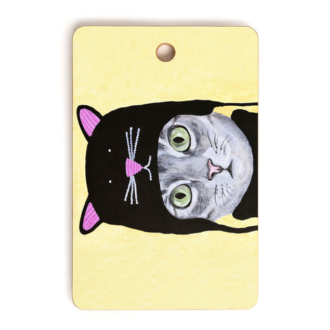 Coco de Paris Cat with cat cap Cutting Board Rectangle