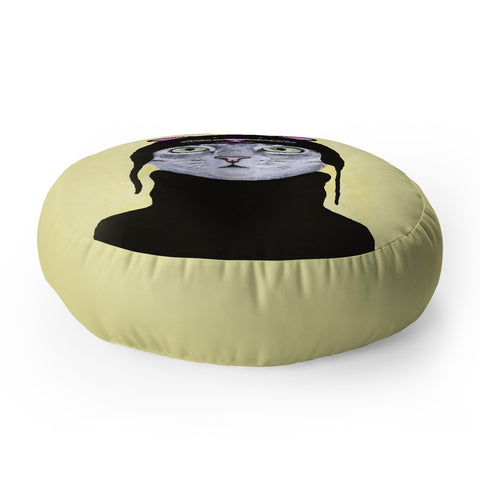 Coco de Paris Cat with cat cap Floor Pillow Round