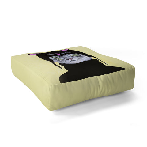 Coco de Paris Cat with cat cap Floor Pillow Square