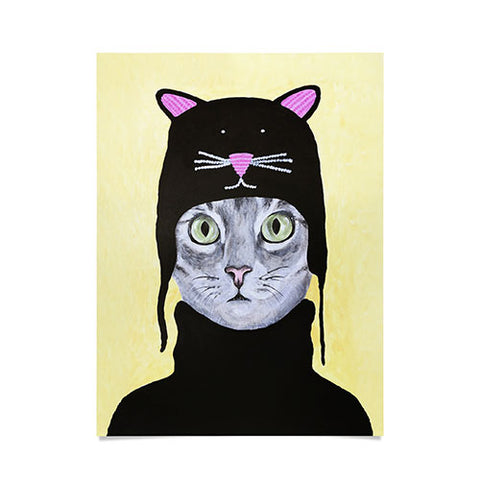 Coco de Paris Cat with cat cap Poster