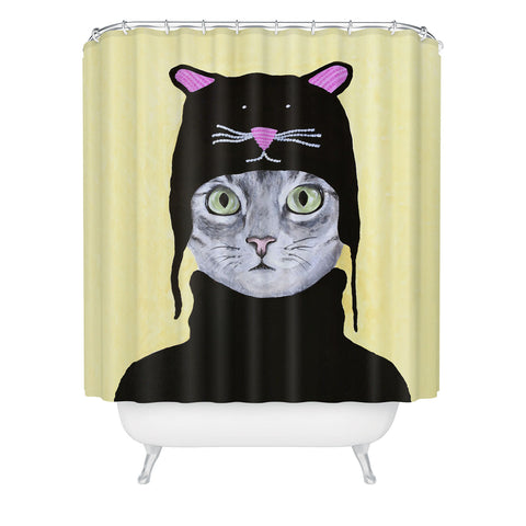 Coco de Paris Cat with cat cap Shower Curtain
