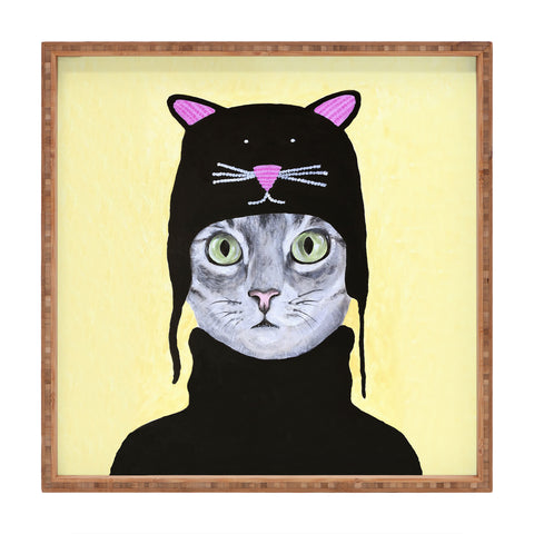 Coco de Paris Cat with cat cap Square Tray