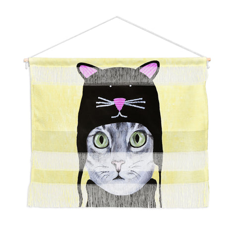 Coco de Paris Cat with cat cap Wall Hanging Landscape