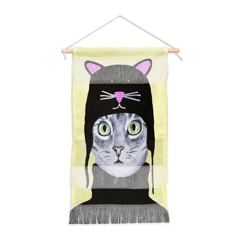 Coco de Paris Cat with cat cap Wall Hanging Portrait