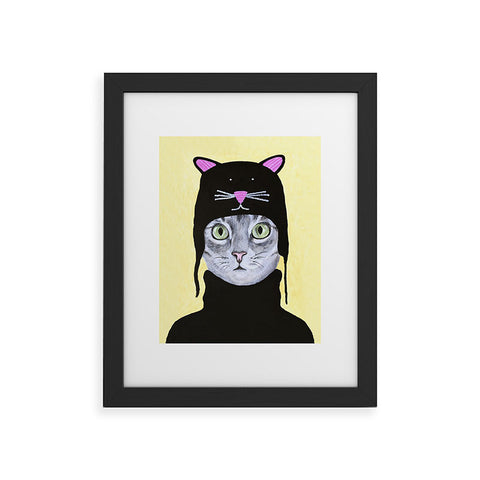 Coco de Paris Cat with cat cap Framed Art Print