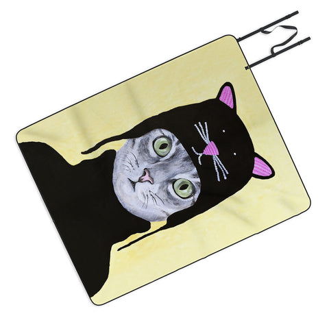 Coco de Paris Cat with cat cap Picnic Blanket