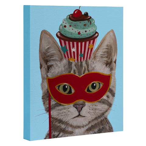 Coco de Paris Cat with cupcake Art Canvas